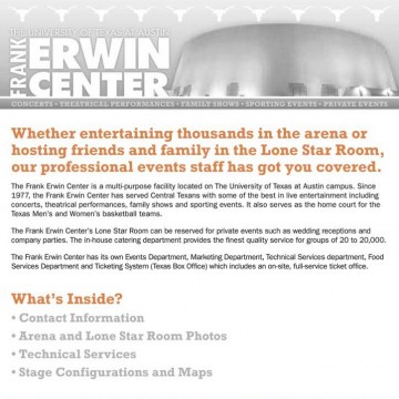 Frank Erwin Center Brochure